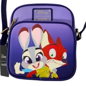NWT! Disney Loungefly Zootopia Judy Hopps and Finnick Fox crossbody bag